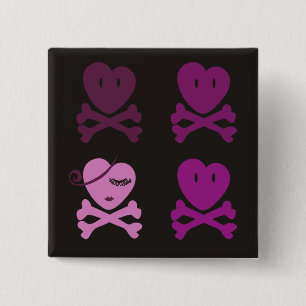 No one can tumble our love 2 inch square button