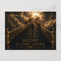 No One Climbs Alone Thank You Card | Motivational
