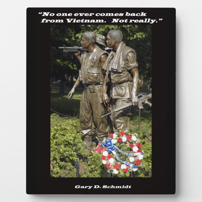 No One Ever Comes Back From Vietnam Plaque (Front)
