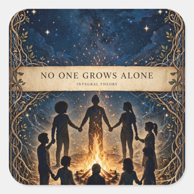No One Grows Alone — Community Sticker (Front)