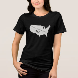No One Is Illegal On Stolen Land – Protest Badge Tri-Blend Shirt