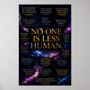 No One Is Less Human Poster