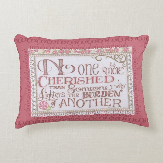 No One is More Cherished Accent Pillow (Front)