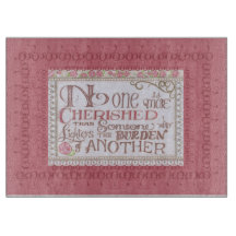 No One is More Cherished Glass Cutting Board