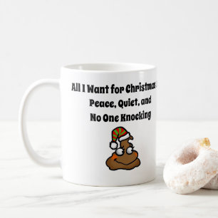 No One Knocking Funny Christmas Toilet Humour Coffee Mug