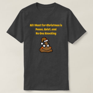 No One Knocking Funny Christmas Toilet Humour T-Shirt