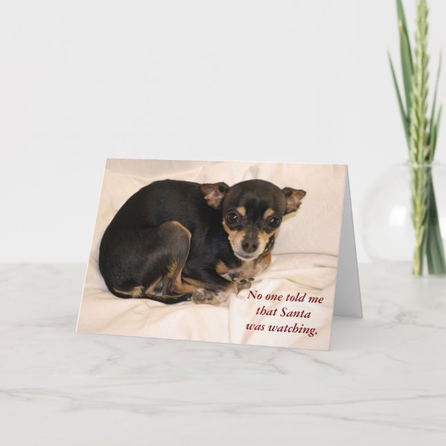 No one told me that Santa  was watching. Holiday Card (Front)