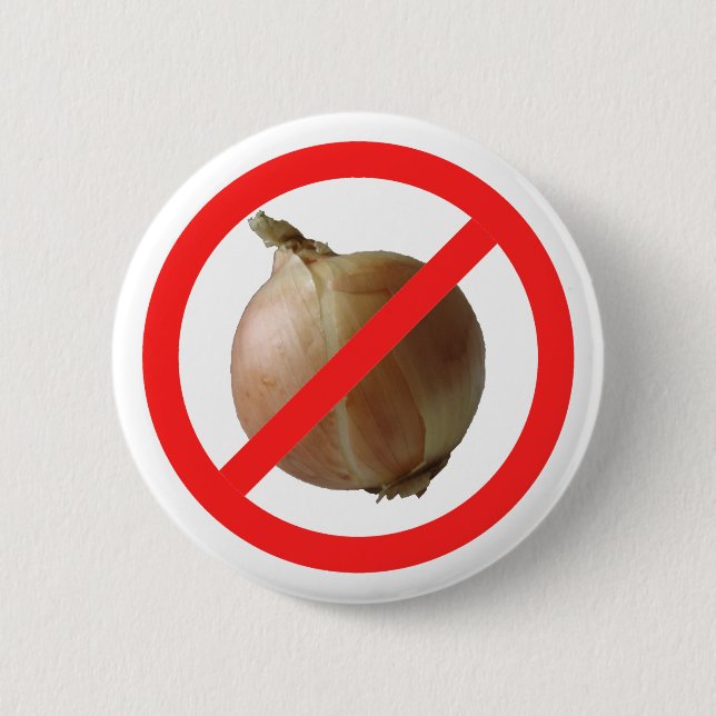 No Onion Trucker Hat 2 Inch Round Button (Front)