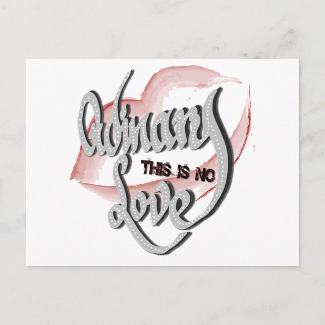 No Ordinary Love, Postcard (Front)
