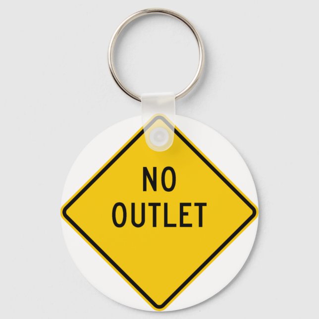 No Outlet Highway Sign Keychain (Front)