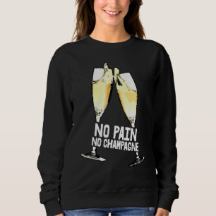 No Pain No Champagne Drinking Party Buddy Tee Wom