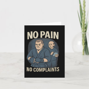 No Pain No Gain Boxing Martial Arts Humour Card
