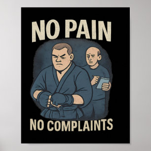 No Pain No Gain Boxing Martial Arts Humour  Poster