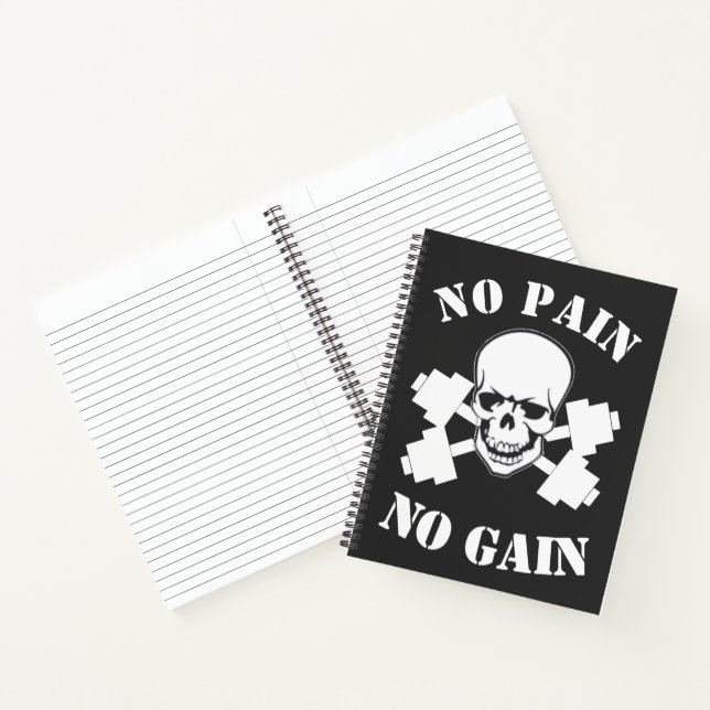 NO PAIN NO GAIN GYM JOURNALS PROGRESS TRACKING (Inside)