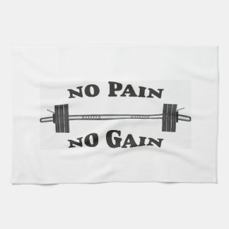 No Pain No Gain Gym Towel - White