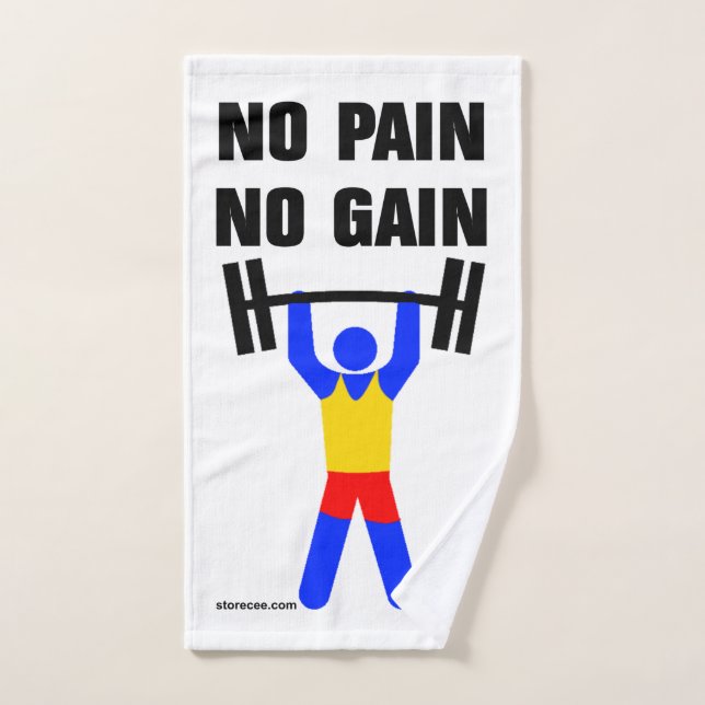 No Pain No Gain Hand Towel (Hand Towel)
