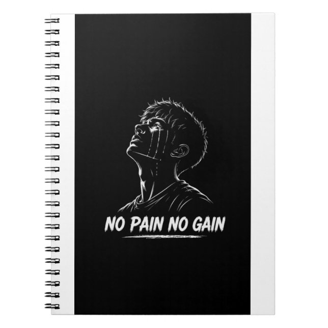 No Pain No Gain Inspirational Notebook (Front)