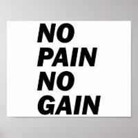 NO PAIN NO GAIN POSTER