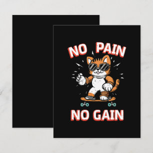 No pain No Gain RSVP Card