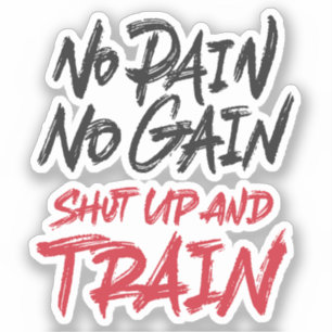 No Pain No Gain Shut Up And Train