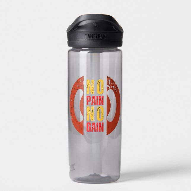 No Pain No Gain Sports Water Bottle: Lightweight M Water Bottle (Back)