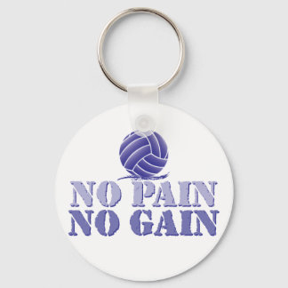 No Pain No Gain Volleyball Keychain