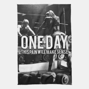 No PAIN No Gain - Women's Workout Motivational Kitchen Towel