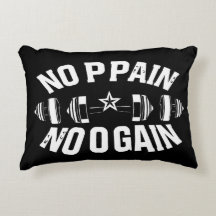 No Pain No Gain Workout Barbell