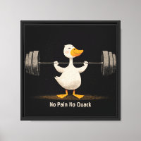 No Pain No Quack – Funny Gym Duck Art
