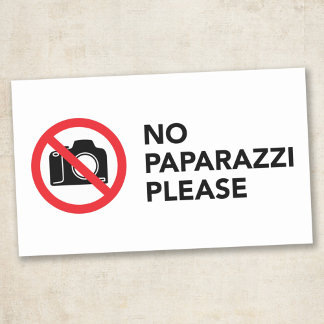 No Paparazzi Please - No Photos Sticker