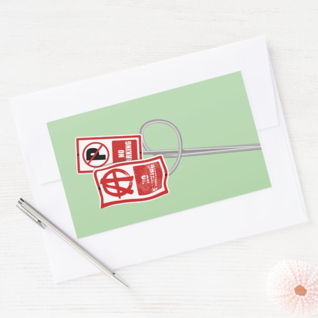 No parking anarchy sign sticker (Envelope)