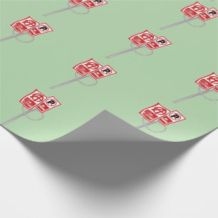 No parking anarchy sign wrapping paper