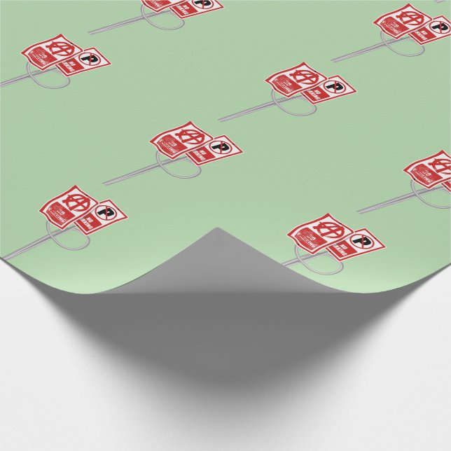 No parking anarchy sign wrapping paper (Corner)
