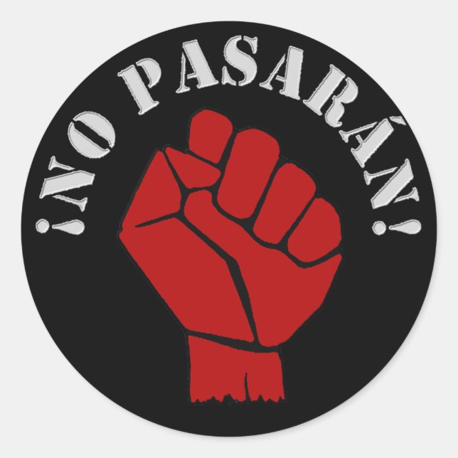 NO PASARAN CLASSIC ROUND STICKER (Front)