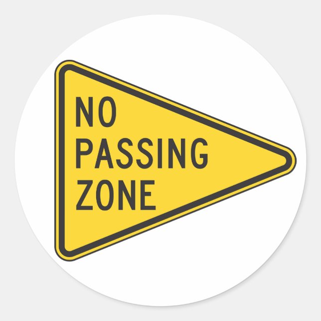 No Passing Zone Stickers (Front)