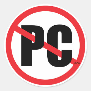 No PC Classic Round Sticker