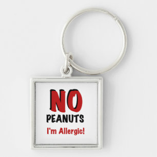 NO Peanuts I'm Allergic Keychain