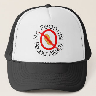 No Peanuts Peanut Allergy Designs Trucker Hat