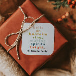 No Peeking Colourful Watercolor Christmas Presents Square Sticker<br><div class="desc">No Peeking! Classic Colours Modern Watercolor Christmas Gifts Presents Holiday Gift Tag Stickers</div>