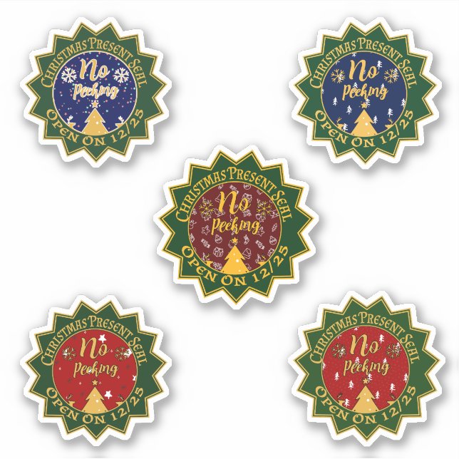 No Peeking Do Not Open Until Christmas Green Colou (Front)