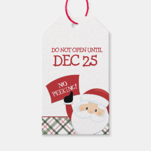 No Peeking Do Not Open Until Dec 25 Christmas Gift Tags