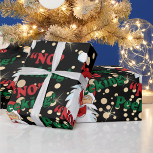 No Peeking - Santa Claus Wrapping Paper