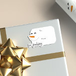 No Peeking Snowman Christmas Gift Tag<br><div class="desc">These pretty fun Christmas gift stickers are printed with a snowman face,  carrot nose and the words 'No peeking',  plus to and from. There are 20 gift tag stickers and five embellishment stickers. No Peeking Snowman Christmas Gift Tag Stickers.</div>