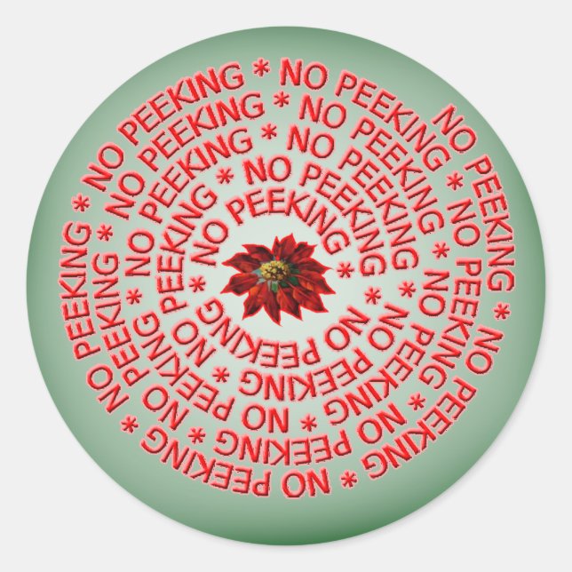 No Peeking Stickers for Holiday Gifts (Front)