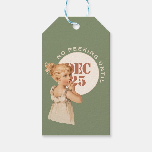 No Peeking Until Dec 25 Gift Tag (Front)