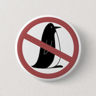 No Penguins 2 Inch Round Button