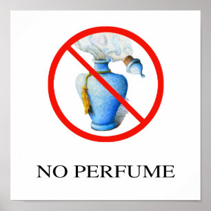 No Perfume Sign, Hand Drawn Poster