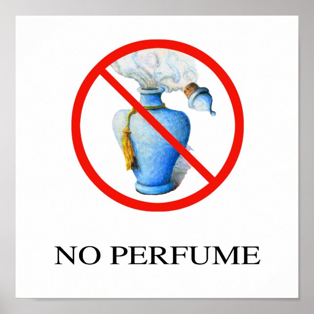 No Perfume Sign, Hand Drawn Poster (Front)
