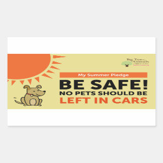 No Pets Should Be Left In Cars - My Summer Pledge Sticker