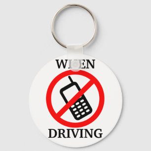 No Phone When Driving Keychain